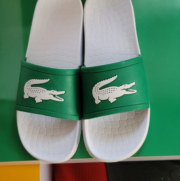 Lacoste Other - ❗️LACOSTE White Slide Sandals with Embossed Logo ❗️